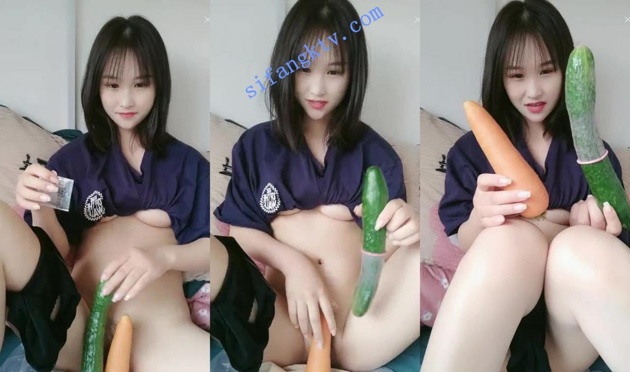 宿舍偷偷直播 学生妹宿舍直播大秀,刚买来大黄瓜自慰 图 02