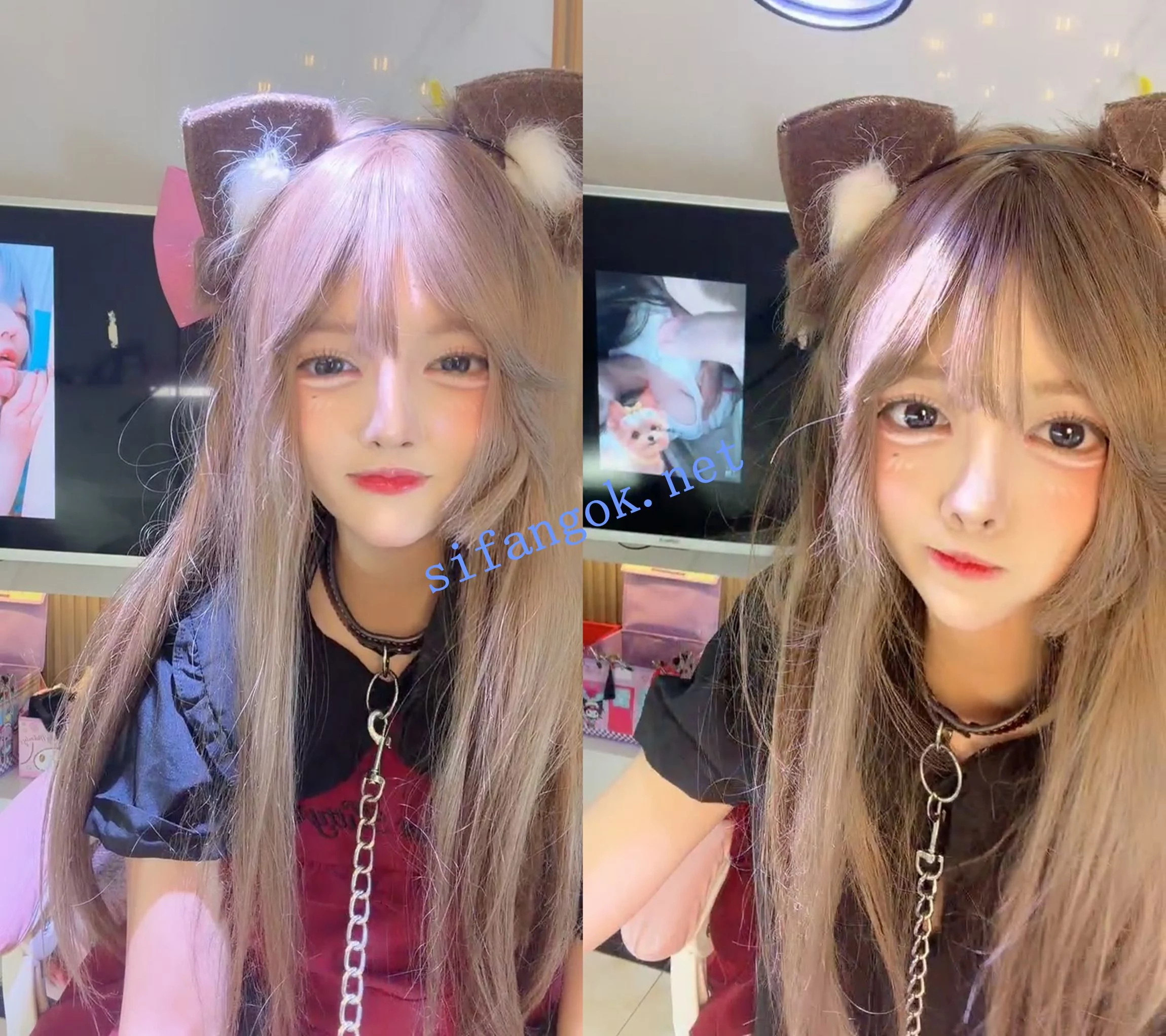 ██Cosplay角色扮演~ 张晚萌 屁股大白浆多,道具一插就流 图 01