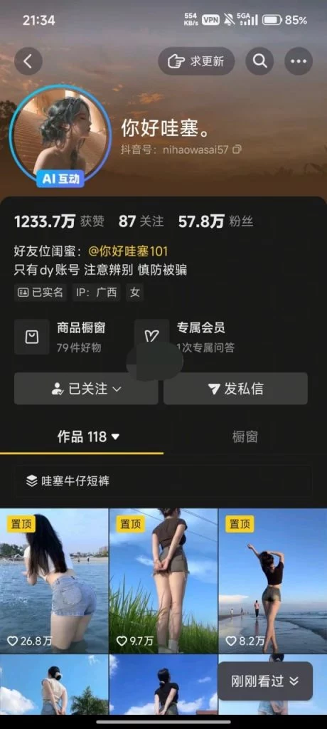 抖音 你好哇塞 大长腿美腿 脱裤勾引 大尺度诱惑【2V】【53M】