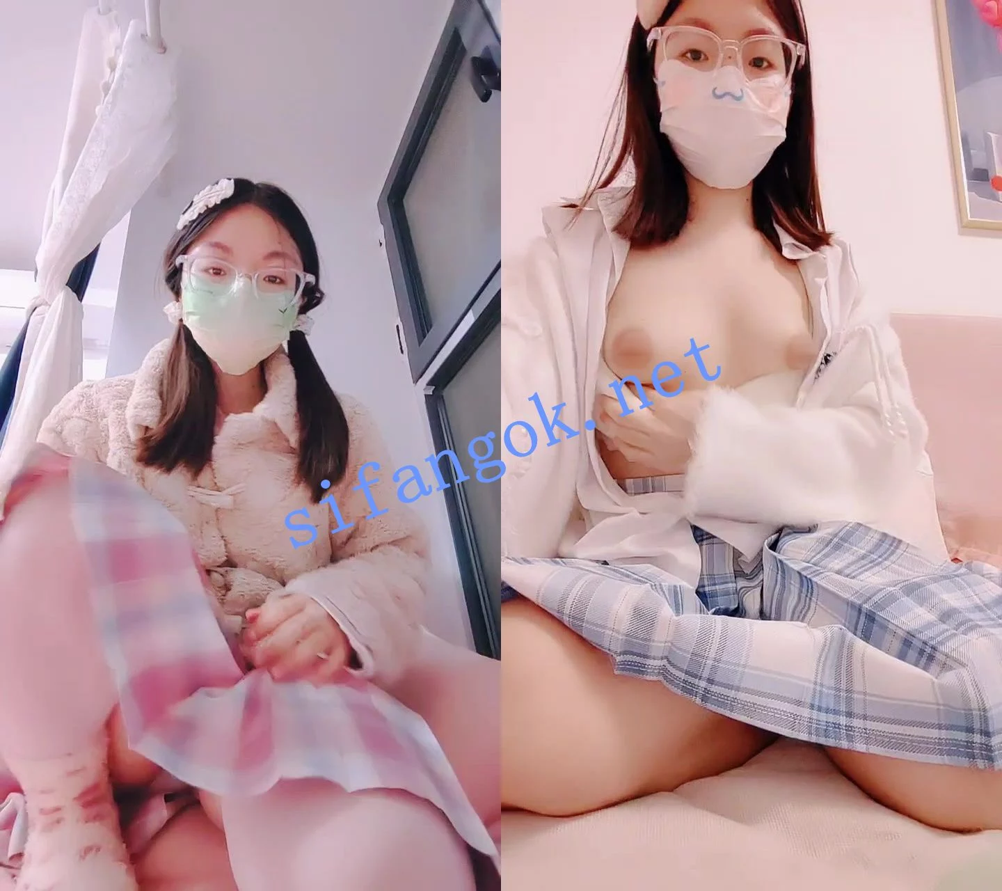 主播!! 【04女大兔兔 】带着眼镜的小妹妹直播露奶露逼 图 02
